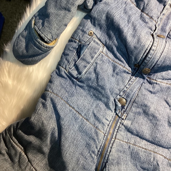 Denim Winter Snowsuit Baby Boy Pram Suit Size 24 months - Picture 4 of 11